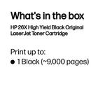 HP 26X Original LaserJet Toner Cartridge High Yield Black CF226X