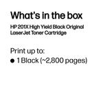 HP 201X Original LaserJet Toner Cartridge High Yield Black CF400X