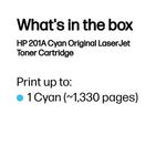 HP 201A Original LaserJet Toner Cartridge Cyan CF401A