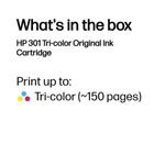 HP 301 Original Ink Cartridge 3-ml Tri-color CH562EE