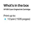 HP 951 Original Ink Cartridge 8.5-ml Cyan CN050AE