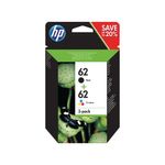 HP 62 Original Ink Cartridge 4/4.5-ml Black/Tri-color N9J71AE