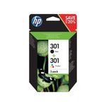 HP 301 Original Ink Cartridge 3-ml Black/Tri-color N9J72AE