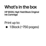 HP 903XL Original Ink Cartridge High Yield Black T6M15AE