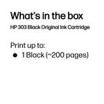 HP 303 Original Ink Cartridge 4-ml Black T6N02AE