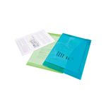 Rapesco Eco Recycled Popper Wallet A4+ Assorted Bright Transparent (Pack of 5) 0688
