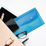 Rapesco Eco Recycled Popper Wallet DL Assorted Bright Transparent (Pack of 5) 0690