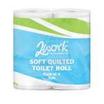 2Work Luxury Quilted Toilet Roll 3-Ply 170 Sheets (Pack of 40) JAN03091