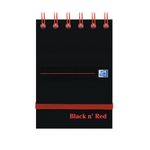 Black n' Red Wirebound Ruled Elasticated Notepad 140 Pages A7 (Pack of 5) 400050435