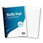 Hamelin 8mm Ruled/Margin Refill Pad A4 80 Sheet (Pack of 5) 400127657