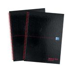 BlackNRed Hardback Wirebound Recycled Notebook A4 (Pack of 2) 400194990