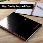 BlackNRed Hardback Wirebound Recycled Notebook A4 (Pack of 2) 400194990