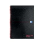 BlackNRed Hardback Wirebound Recycled Notebook A4 (Pack of 2) 400194990