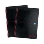 BlackNRed Hardback Wirebound Recycled Notebook A4 (Pack of 2) 400194990