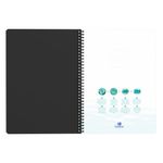 Oxford Oceanis Wirebound Notebook Ruled A4 Black 400180067