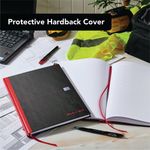Black n' Red Casebound Hardback Notebook Ruled 192 Pages A4 (Pack of 2) 400155360