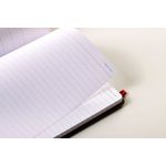 Black n' Red Casebound Hardback Notebook Ruled A4 Black 400038675