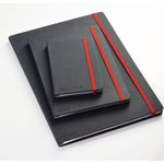 Black n' Red Casebound Hardback Notebook Ruled A4 Black 400038675
