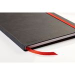 Black n' Red Casebound Hardback Notebook Ruled A5 Black 400033673