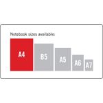 Black n' Red Wirebound Ruled Hardback Notebook A4 (Pack of 5) 100103711