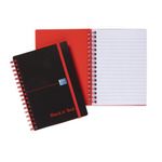 Black n' Red Wirebound Polypropylene Ruled Notebook 140 Pages A6 (Pack of 5) 100080476