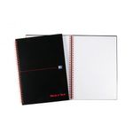 Black n' Red Wirebound Hardback Notebook 5mm Square A4 (Pack of 5) 100080201