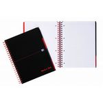 Oxford Black n Red Project Book A4 Hardback Wirebound Ruled Margin SCRIBZEE Compatible 200 Pages (Pack 3) 100080730