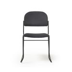Jive stacking chair with black frame in black fabric