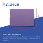 Exacompta Guildhall Brief Size Pocket Wallet 14x10in Mauve (Pack of 50) PW3-MVE