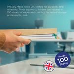 Guildhall Square Cut Folder Mediumweight Foolscap Buff (Pack of 100) FS250-BUFZ