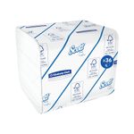 Scott Control Folded Toilet Tissue Paper 2-Ply x250 Sh Pack of 36 8042