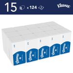 Kleenex V-Fold Paper Hand Towels 2-Ply x124 White Pack of 15 6778