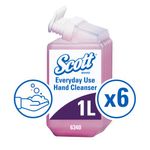 Scott Foam Everyday Use Hand Cleanser 1L Refill Pink Pack of 6 6340