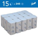 Scott Interfold V-Fold Paper Hand Towels x240 Blue Pack of 15 6682