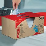Wypall L20 Cleaning/Maintenance 2-Ply x280 Wipes Brag Box Blue 7400