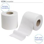 Kleenex Paper Toilet Roll 2-Ply x210 2 Rolls x18 White Pack of 36 8477
