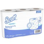 Scott Toilet Tissue 3-Ply x1800 6 Rolls x5 White Pack of 30 8558