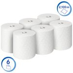 Scott Essential Paper Hand Towel Roll 1-Ply 350m White Pack of 6 6691