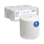 Scott Essential Paper Hand Towel Roll 1-Ply 350m White Pack of 6 6691