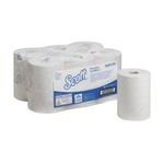 Scott Slimroll Paper Hand Towel Roll 1-Ply 190m White Pack of 6 6695