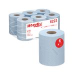 Wypall L10 Food and Hygiene Paper Roll 1-Ply x430 Blue Pack of 6 6223
