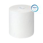 Scott Disposable Paper Hand Towel Roll 1-Ply 300m White Pack of 6 6622