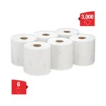 Wypall L10 Service/Retail Wiping Paper Roll 1-Ply White Pack of 6 7406