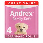 Andrex Family Soft Toilet Roll 2-Ply 6x4 (Pack of 24) 4490863