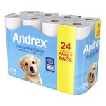 Andrex Complete Clean Toilet Roll 2-Ply 190 Sh/Roll Pack of 24 4970614