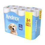 Andrex Complete Clean Toilet Roll 2-Ply 190 Sh/Roll Pack of 24 4970614