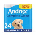 Andrex Complete Clean Toilet Roll 2-Ply 190 Sh/Roll Pack of 24 4970614