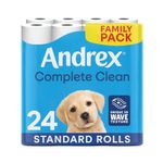 Andrex Complete Clean Toilet Roll 2-Ply 190 Sh/Roll Pack of 24 4970614