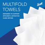 Scott Multi-Fold Paper Hand Towels 1-Ply x250 Sh White Pack of 16 3749