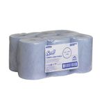Scott Slimroll Hand Towel Roll 1-Ply 165m Long Blue Pack of 6 6658